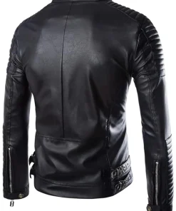 mens-slim-fit-zip-up-black-faux-leather-biker-jacket