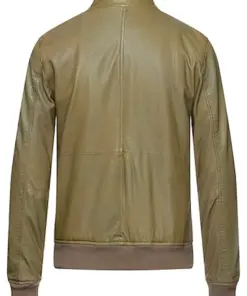 mens-stand-collar-military-green-faux-leather-bomber-jacket
