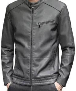 mens-stand-collar-vintage-green-faux-leather-moto-jacket