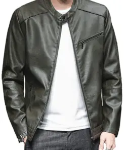 mens-stand-collar-vintage-green-faux-leather-moto-jacket