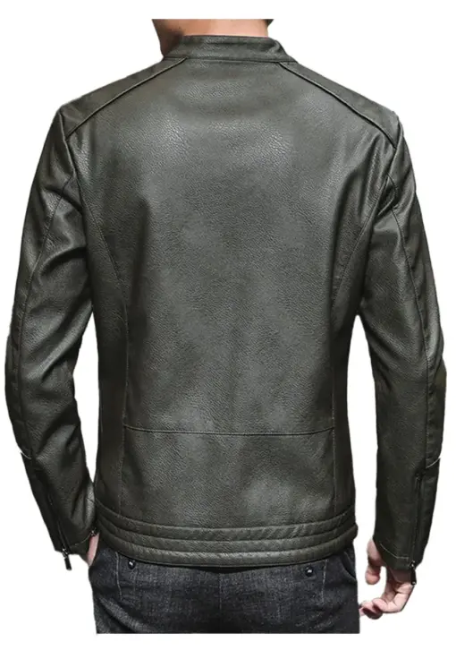 mens-stand-collar-vintage-green-faux-leather-moto-jacket