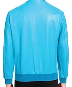 mens-turquoise-faux-leather-bomber-jacket