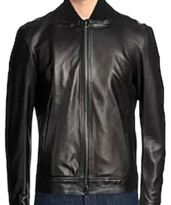 mens-vintage-collar-black-faux-leather-bomber-jacket
