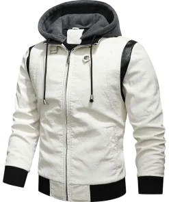mens-white-faux-leather-bomber-jacket-with-removable-hood