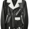 mens-white-lapel-collar-black-faux-leather-biker-jacket