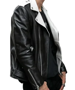 mens-white-lapel-collar-black-faux-leather-biker-jacket