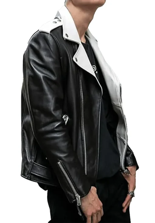 mens-white-lapel-collar-black-faux-leather-biker-jacket