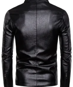 mens-zipper-shiny-black-faux-leather-jacket