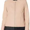 womens-beige-faux-leather-collarless-jacket