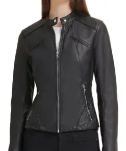 womens-black-faux-leather-scuba-jacket
