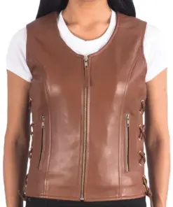 womens-brown-faux-leather-biker-vest