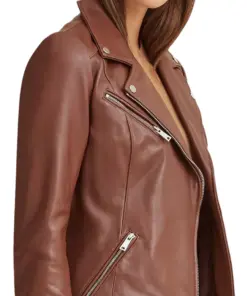 womens-brown-faux-leather-moto-jacket-with-metallic-details