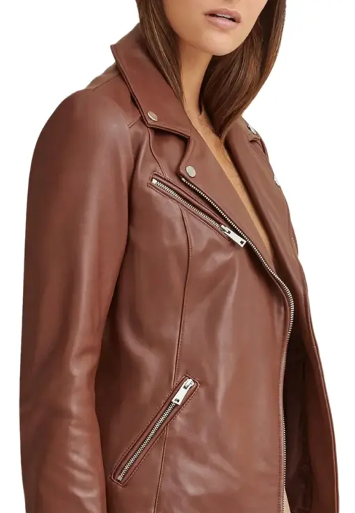 womens-brown-faux-leather-moto-jacket-with-metallic-details