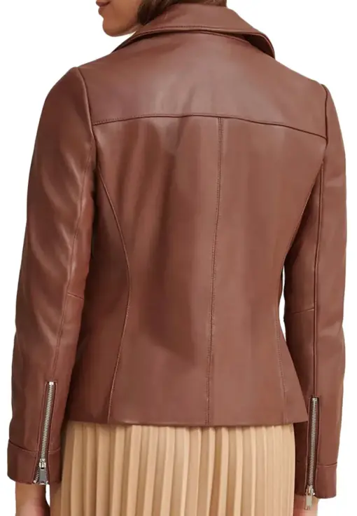 womens-brown-faux-leather-moto-jacket-with-metallic-details