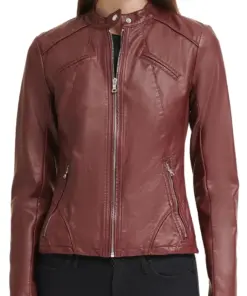 womens-burgundy-faux-leather-scuba-jacket