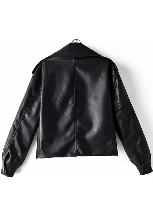 womens-lapel-collar-black-faux-leather-jacket