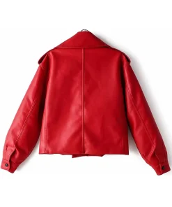 womens-lapel-collar-red-faux-leather-jacket