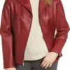 red-faux-leather-blazer