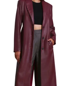 womens-single-breasted-burgundy-faux-leather-coat