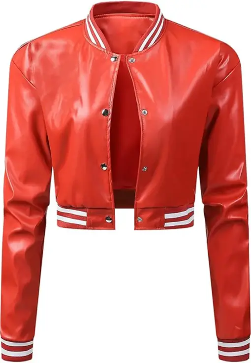 womens-varsity-bomber-red-faux-leather-short-jacket
