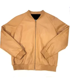 mens-faux-leather-tan-bomber-jacket