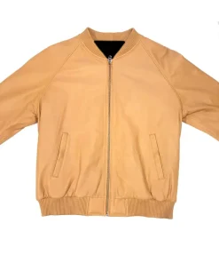 mens-faux-leather-tan-bomber-jacket
