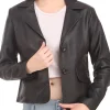 womens-casual-black-faux-leather-short-coat