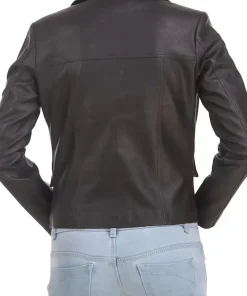 womens-casual-black-faux-leather-short-coat