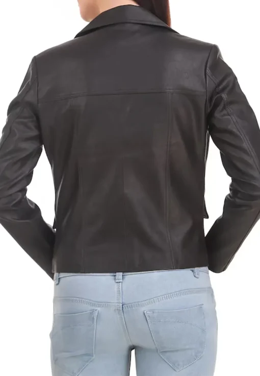 womens-casual-black-faux-leather-short-coat