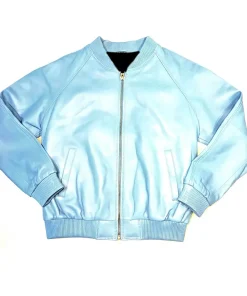 mens-baby-blue-faux-leather-bomber-jacket