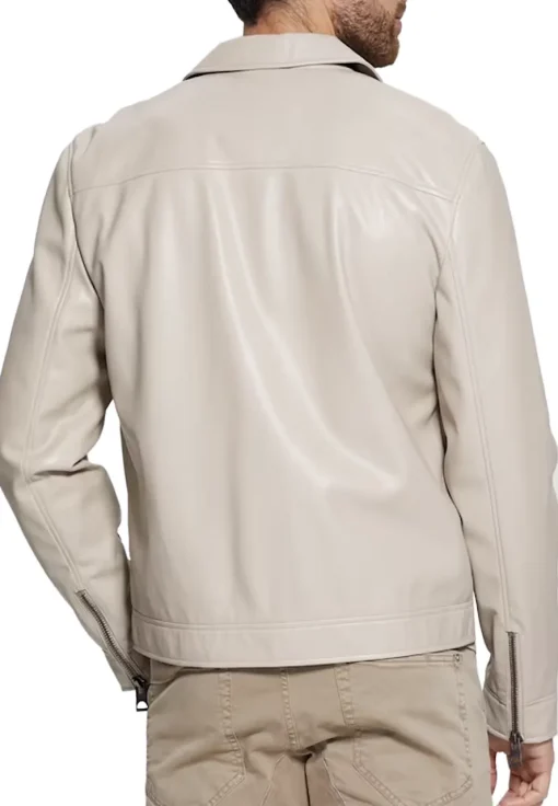 mens-beige-faux-leather-zip-jacket