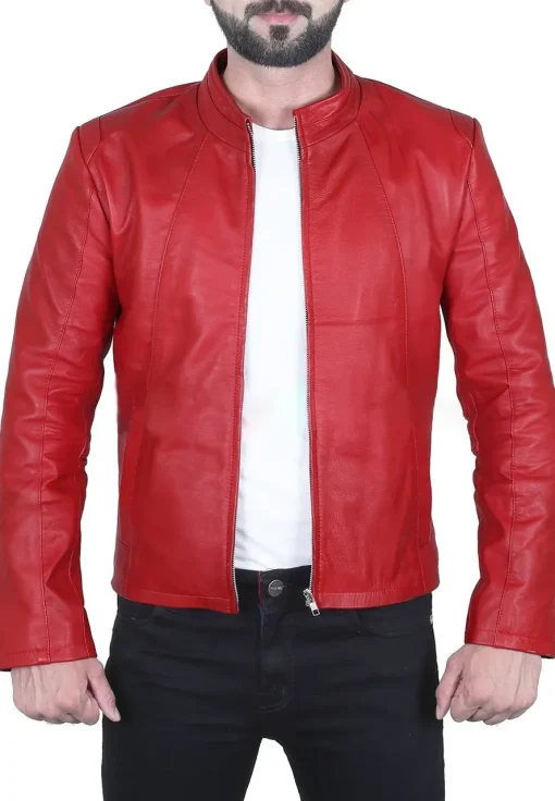 mens-biker-red-faux-leather-jacket