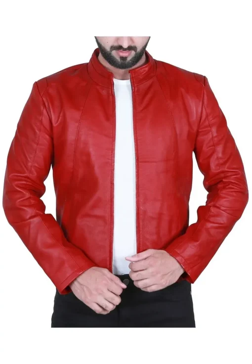 mens-biker-red-faux-leather-jacket