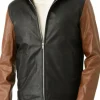 mens-black-and-brown-faux-leather-hooded-biker-jacket