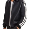 mens-black-faux-leather-bomber-jacket-with-side-stripes