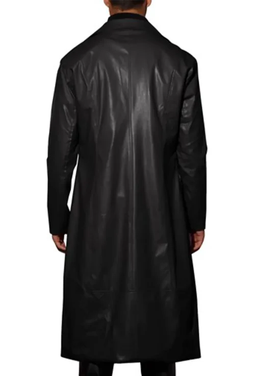 mens-black-faux-leather-long-trench-coat