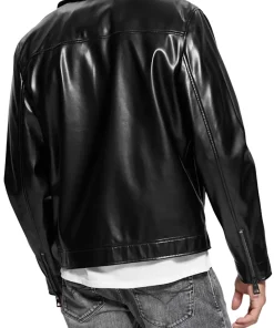 mens-black-faux-leather-zip-jacket