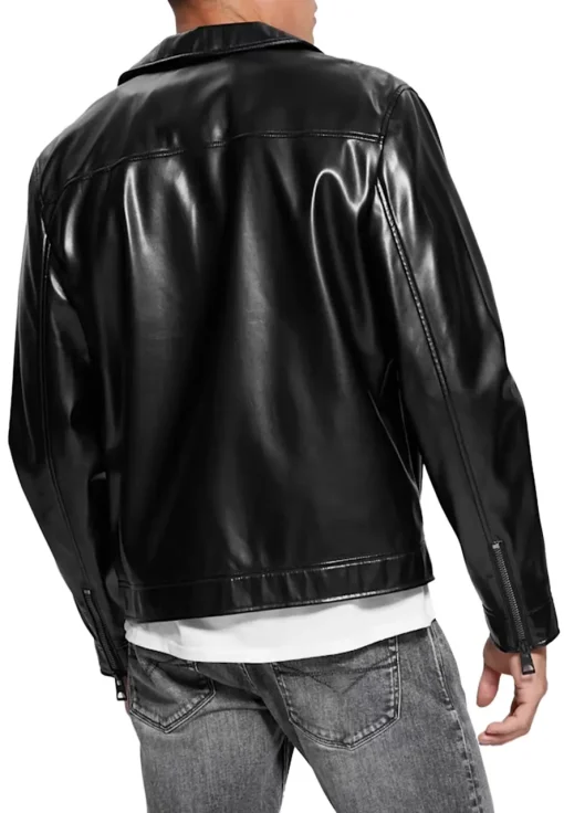 mens-black-faux-leather-zip-jacket