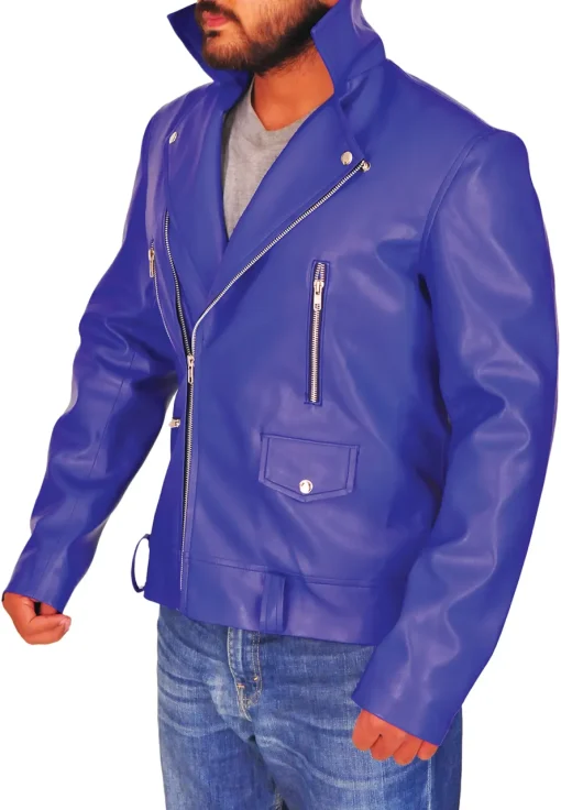 mens-brando-blue-faux-leather-biker-jacket