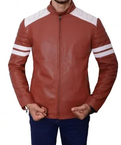 mens-brown-faux-leather-biker-jacket-with-white-stripes