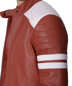 mens-brown-faux-leather-biker-jacket-with-white-stripes