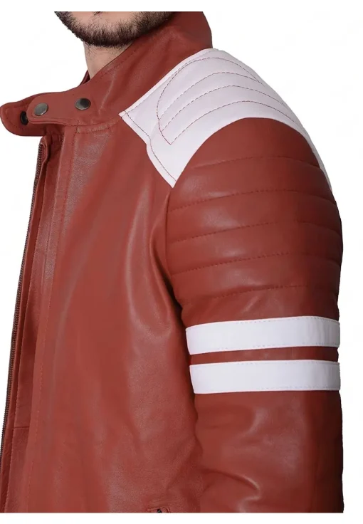 mens-brown-faux-leather-biker-jacket-with-white-stripes