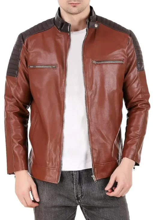 mens-brown-faux-leather-padding-design-jacket