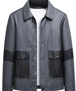 mens-button-up-gray-faux-leather-jacket