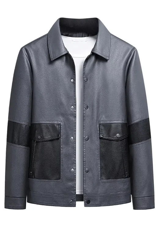 mens-button-up-gray-faux-leather-jacket