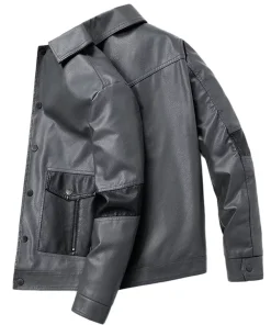 mens-button-up-gray-faux-leather-jacket