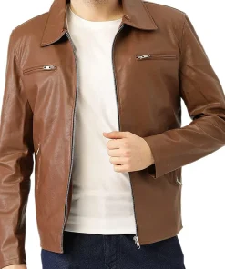 mens-casual-stylish-brown-faux-leather-jacket