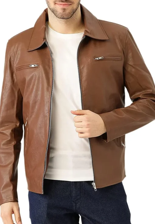mens-casual-stylish-brown-faux-leather-jacket