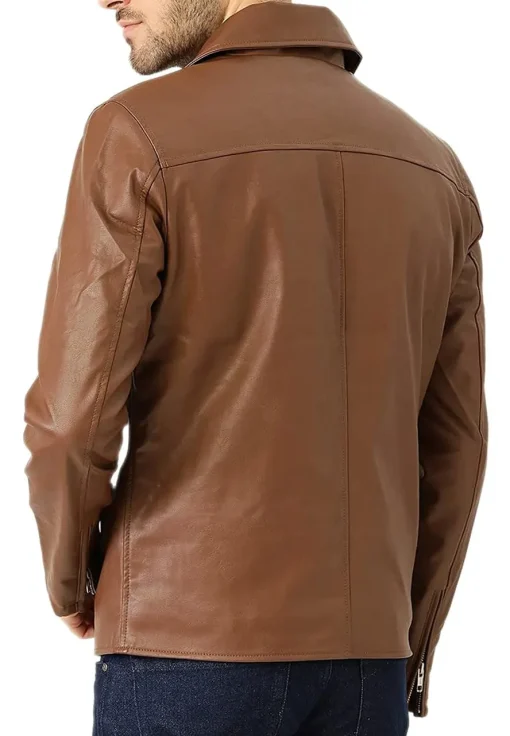 mens-casual-stylish-brown-faux-leather-jacket