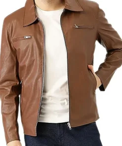 mens-casual-stylish-brown-faux-leather-jacket